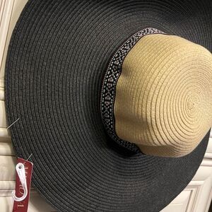 Women's Merona Wide Brim Fedora Hat Polyester Straw